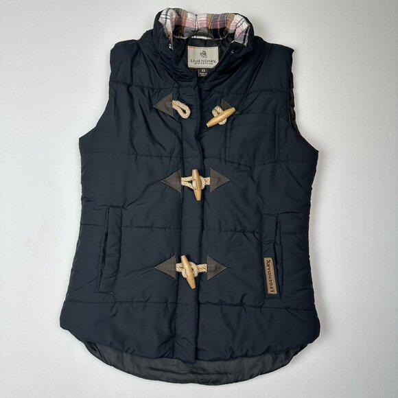 Legendary Whitetails Quilted Toggled Black  Puffer Vest - Picture 1 of 8